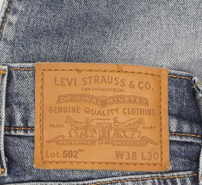 Levi Strauss Men’s Blue 502 Regular Fit Straight Denim Jeans W38 L30