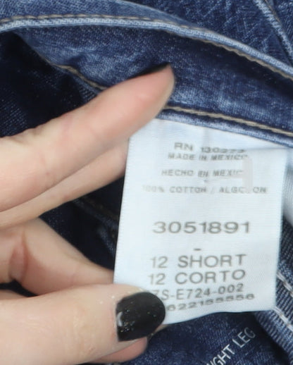 Lee Women's Blue Size 12 Relaxed Fit Straight Leg Jeans