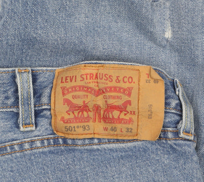 Levi Strauss 501 '93 Men's Blue Distressed Straight Jeans W40 L32