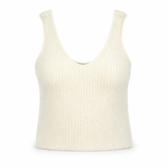 ASOS Women’s Ivory Cropped Knit Tank Top UK 8