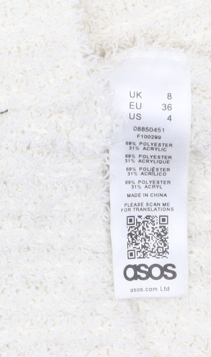ASOS Women’s Ivory Cropped Knit Tank Top UK 8