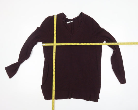GAP Men’s Brown Cotton Blend V-Neck Jumper Size L