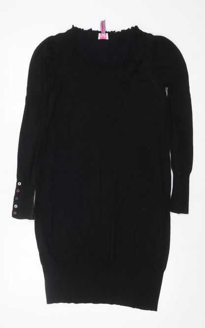 Whistles Women's Black Knit Bow Detail Pullover Jumper Size 2