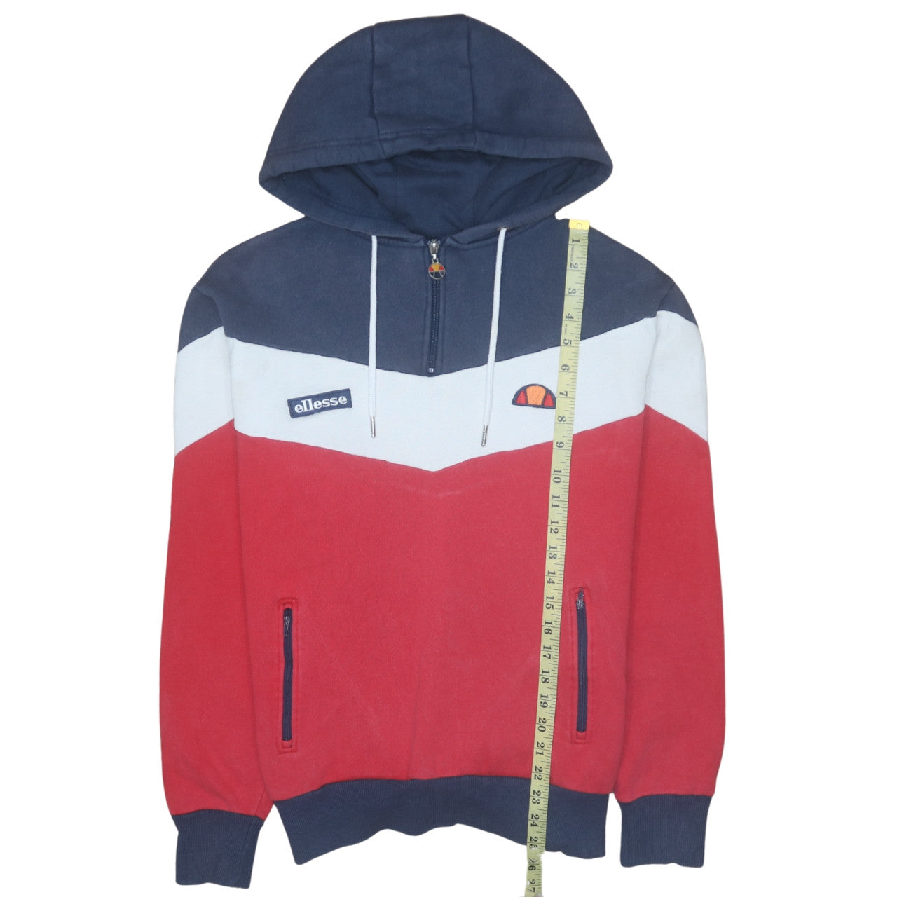 Mens UK Size M ellesse Multicoloured 1/2 Zip Hoodie