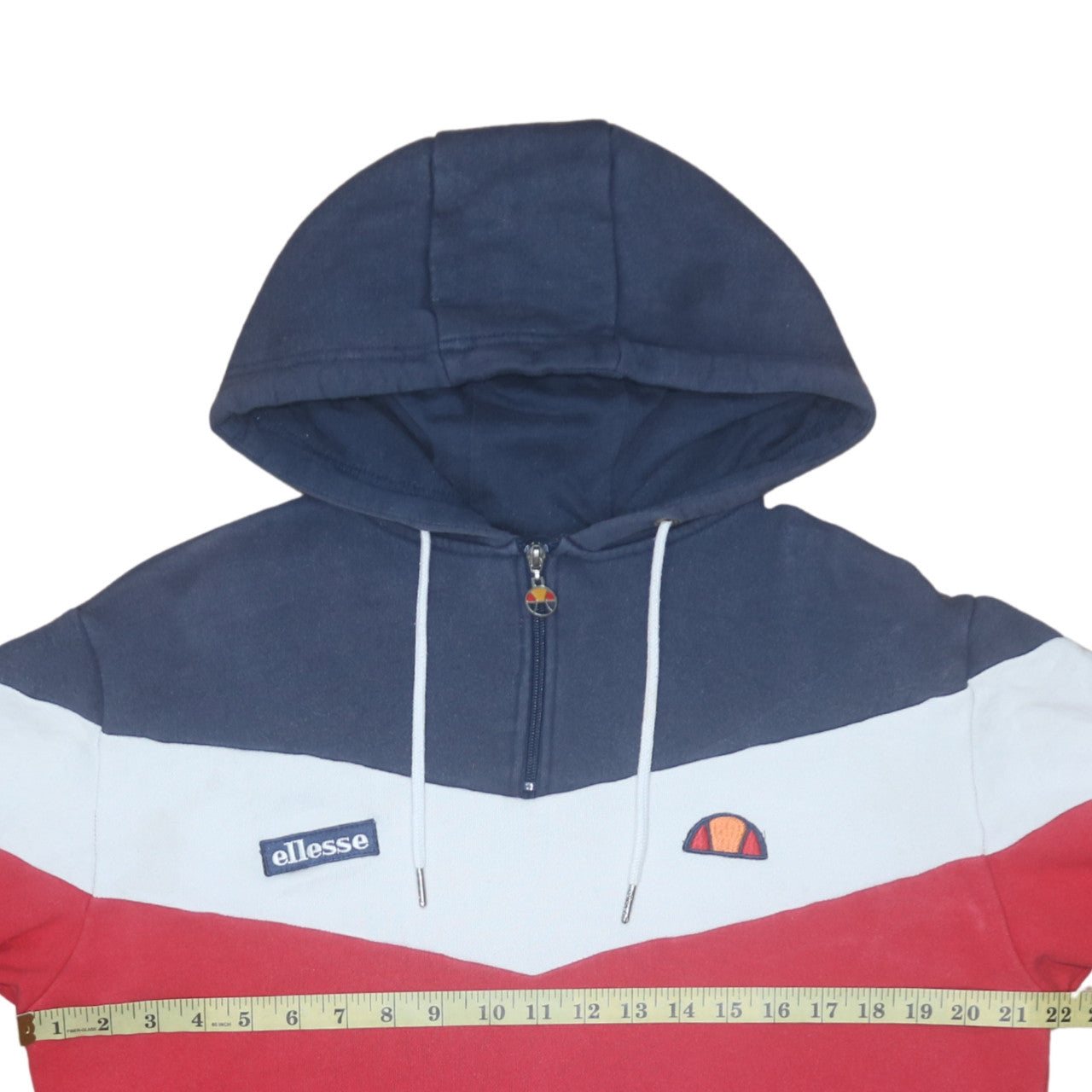 Mens UK Size M ellesse Multicoloured 1/2 Zip Hoodie