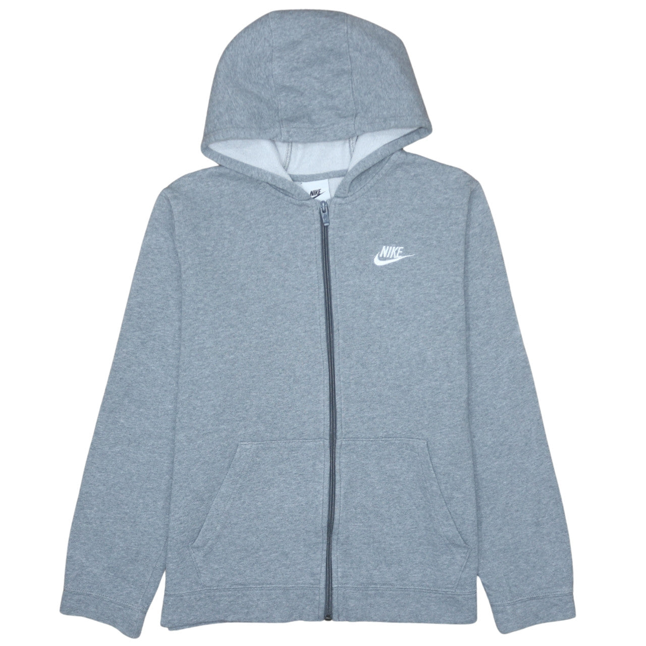 Teens UK Size XL Nike Grey Full Zip Hoodie