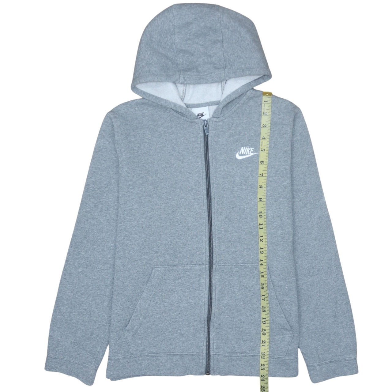Teens UK Size XL Nike Grey Full Zip Hoodie