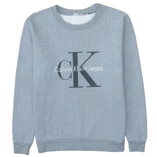 Mens UK Size M Calvin Klein Jeans Grey Pullover Sweatshirt