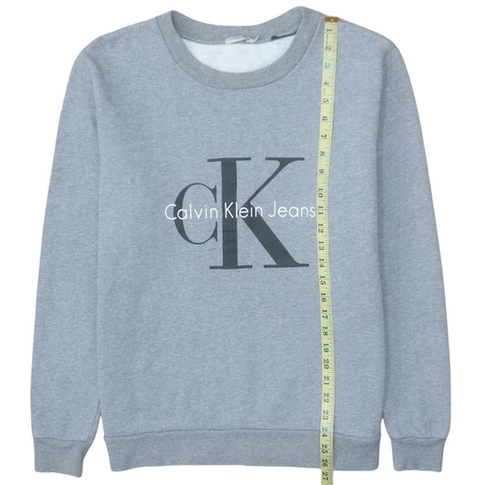 Mens UK Size M Calvin Klein Jeans Grey Pullover Sweatshirt