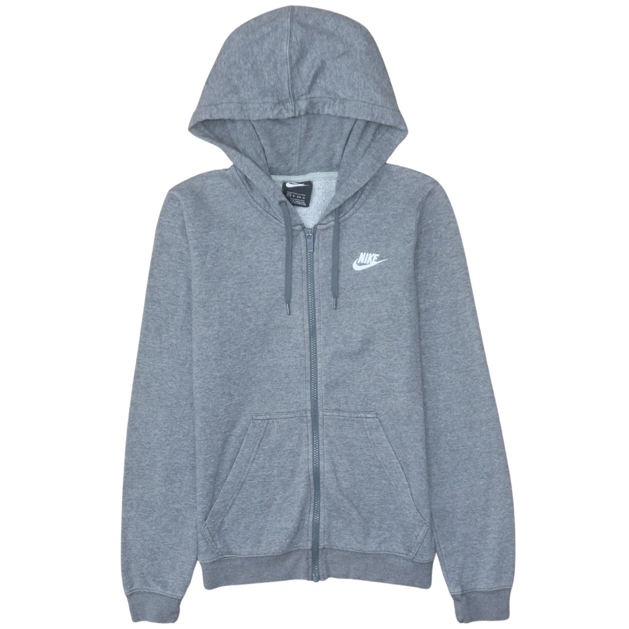 Mens UK Size XS Nike Grey Full Zip Hoodie