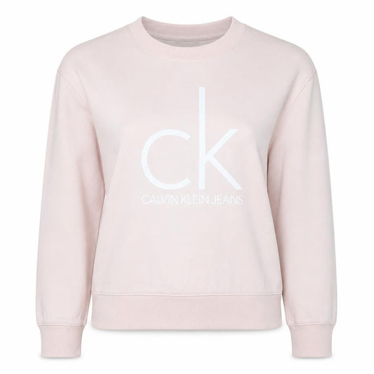 Womens UK Size M Calvin Klein Jeans Pink Pullover Sweatshirt