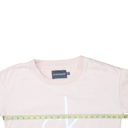Womens UK Size M Calvin Klein Jeans Pink Pullover Sweatshirt