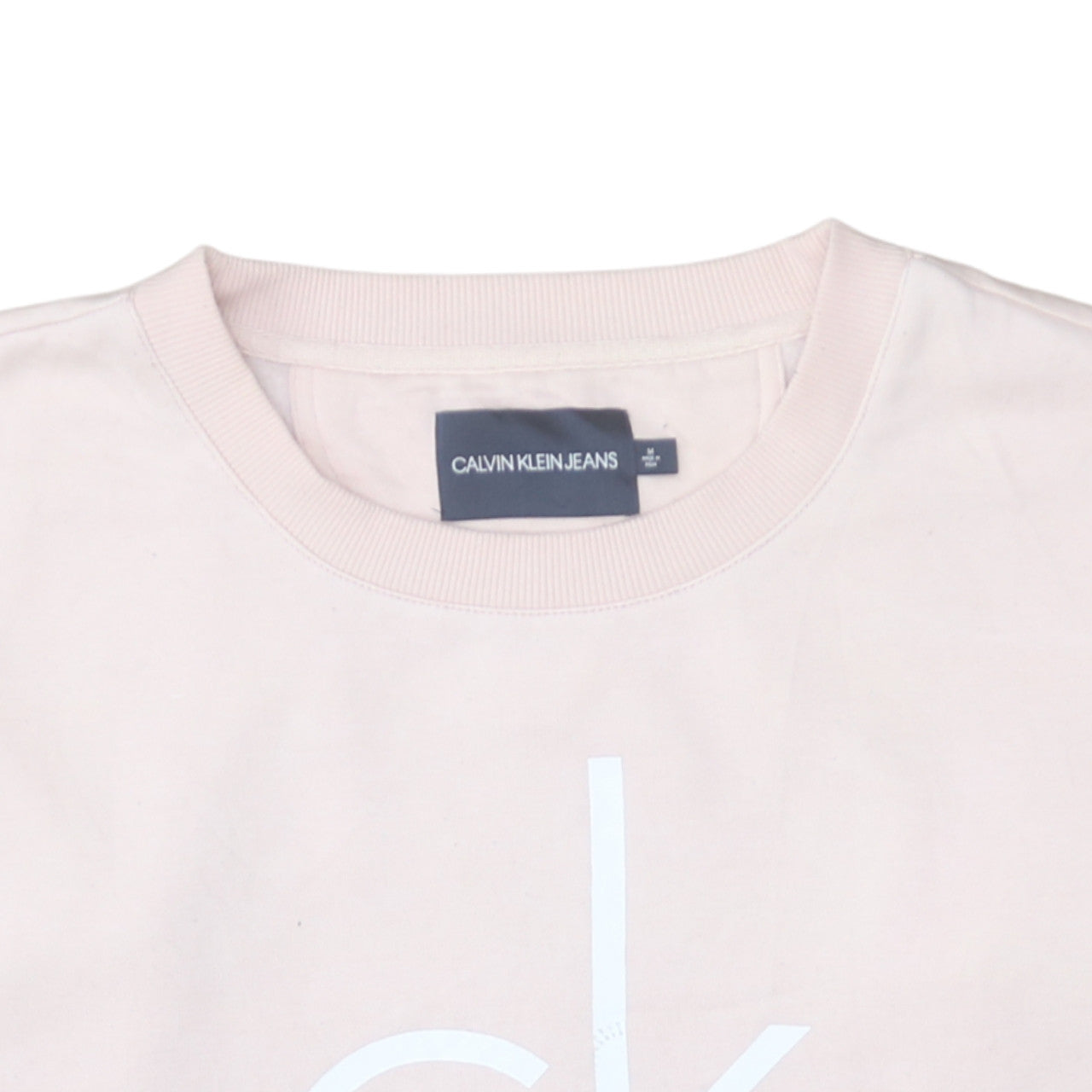 Womens UK Size M Calvin Klein Jeans Pink Pullover Sweatshirt
