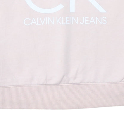 Womens UK Size M Calvin Klein Jeans Pink Pullover Sweatshirt