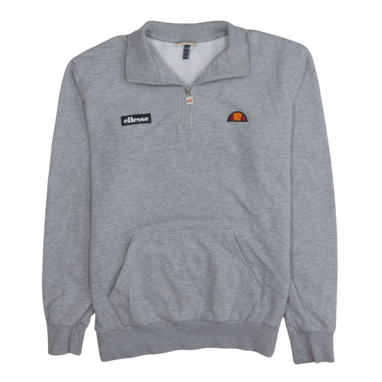 Mens UK Size M ellesse Grey 1/4 Zip Sweatshirt