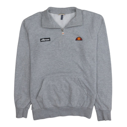 Mens UK Size M ellesse Grey 1/4 Zip Sweatshirt