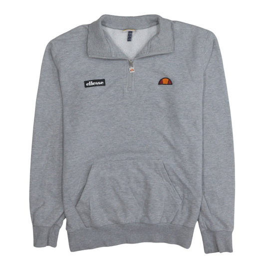 Mens UK Size M ellesse Grey 1/4 Zip Sweatshirt
