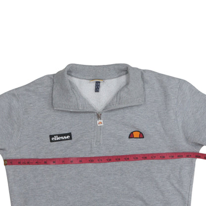 Mens UK Size M ellesse Grey 1/4 Zip Sweatshirt