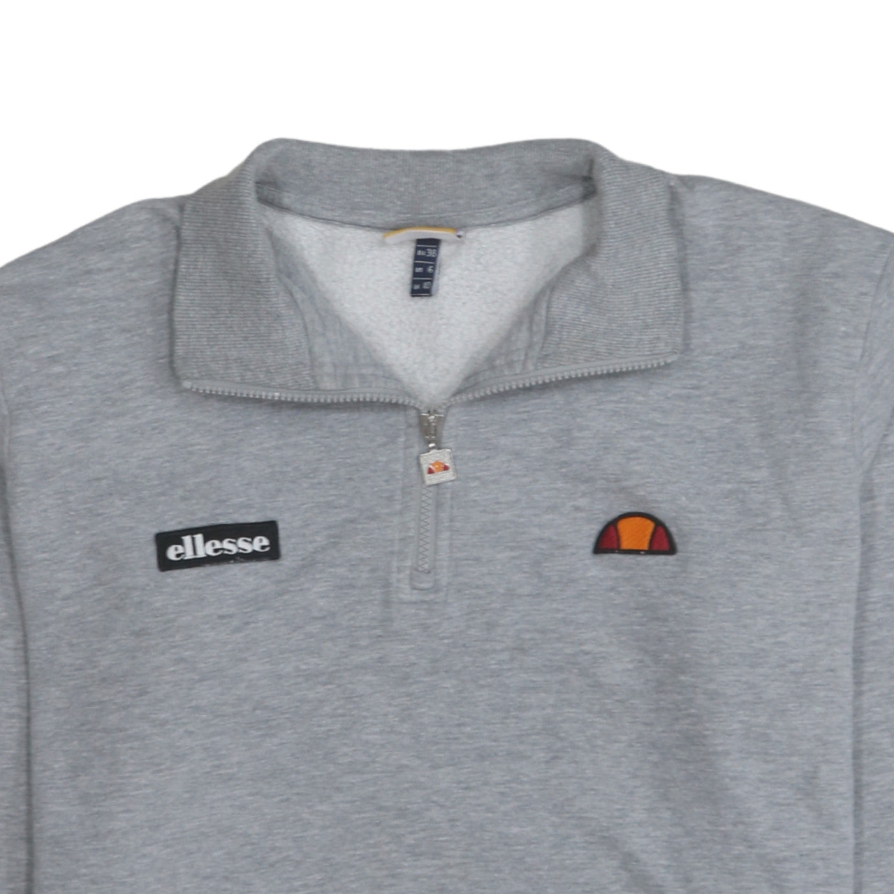 Mens UK Size M ellesse Grey 1/4 Zip Sweatshirt