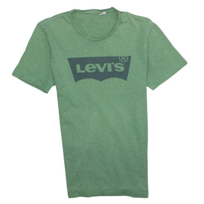Levi's Men's Green Logo Crew Neck Cotton T-Shirt Size S