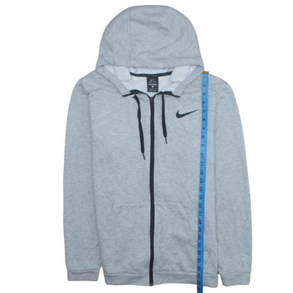 Mens UK Size L Nike Grey Full Zip Hoodie