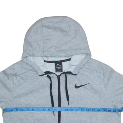 Mens UK Size L Nike Grey Full Zip Hoodie