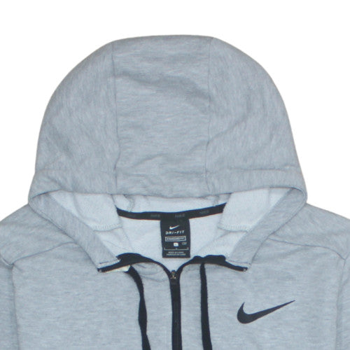 Mens UK Size L Nike Grey Full Zip Hoodie