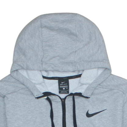 Mens UK Size L Nike Grey Full Zip Hoodie