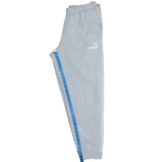 Puma Men's Grey Jogger Sweatpants M Regular Fit Elastic Waist