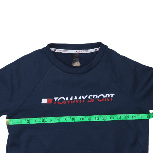 Mens UK Size L Tommy Sport Blue Pullover Sweatshirt