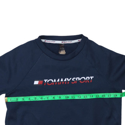 Mens UK Size L Tommy Sport Blue Pullover Sweatshirt