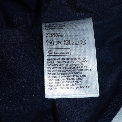 H&M Men Blue Varsity Jacket Size S Polyester Snap Button College Style
