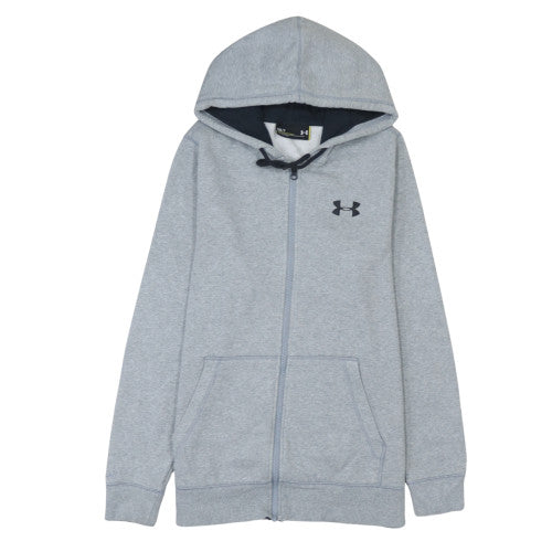 Mens UK Size S Under armour Grey Full Zip Hoodie