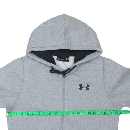 Mens UK Size S Under armour Grey Full Zip Hoodie