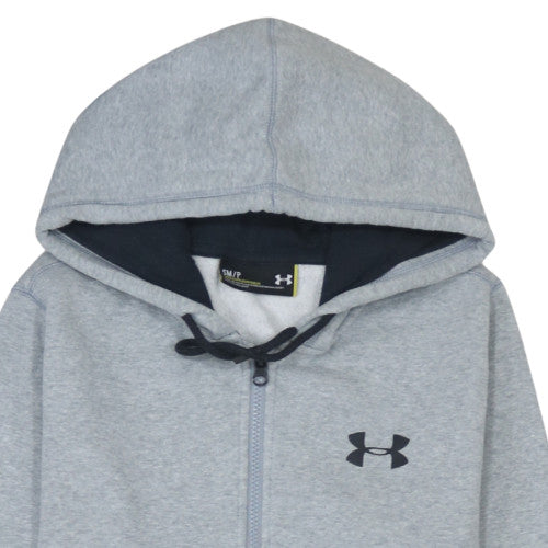 Mens UK Size S Under armour Grey Full Zip Hoodie