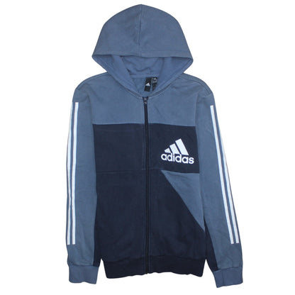 Mens UK Size M adidas Blue Full Zip Hoodie