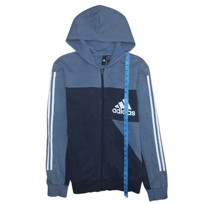 Mens UK Size M adidas Blue Full Zip Hoodie