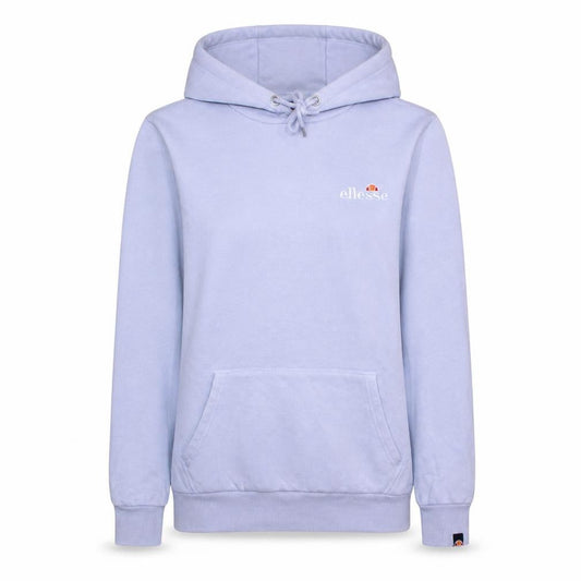 Front view of Ellesse women’s white pullover hoodie uk l casual logo sweatshirt