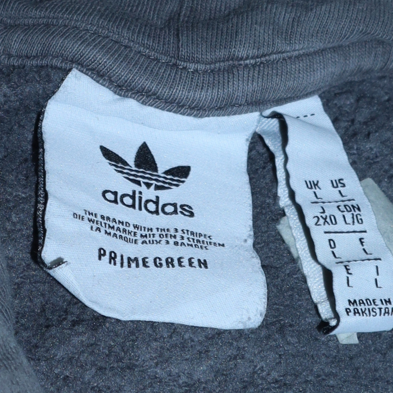 Mens UK Size L adidas Grey Pullover Hoodie