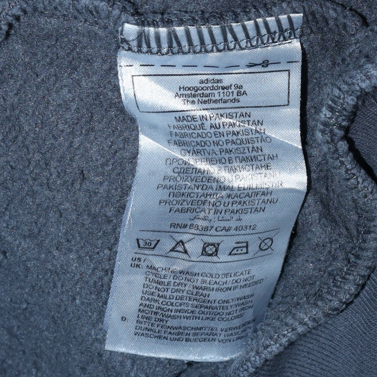 Mens UK Size L adidas Grey Pullover Hoodie