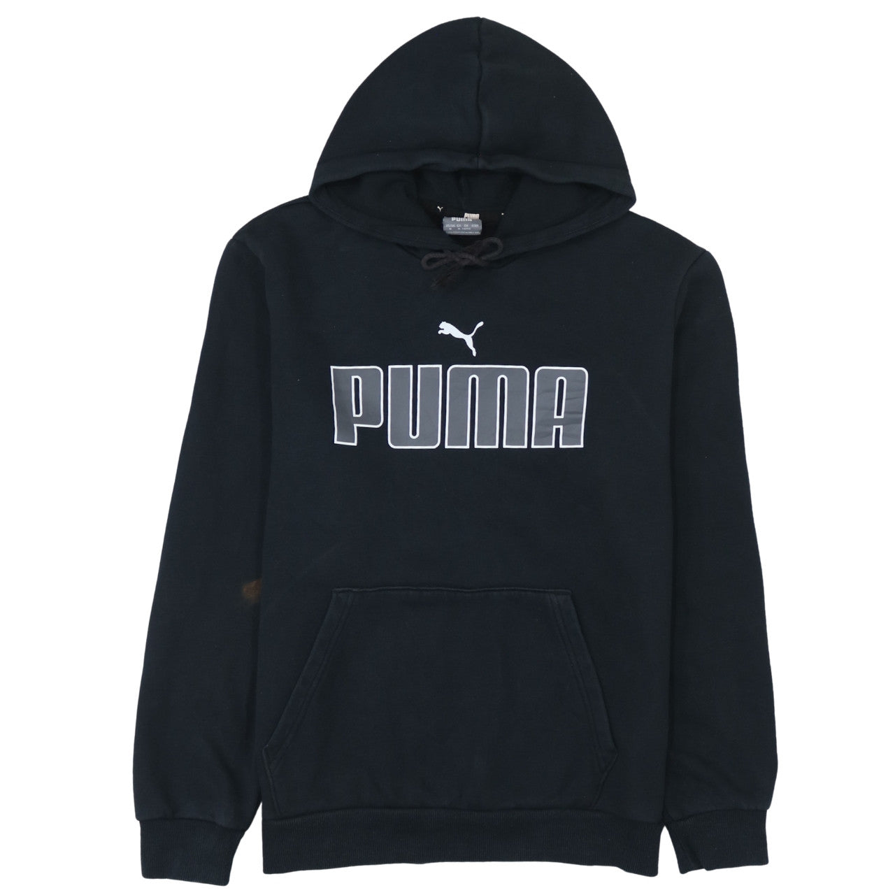 Mens UK Size M PUMA Black Pullover Hoodie
