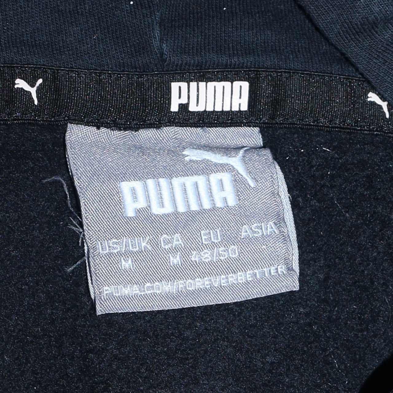 Mens UK Size M PUMA Black Pullover Hoodie