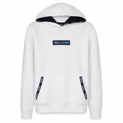 Mens UK Size S Hollister White Pullover Hoodie