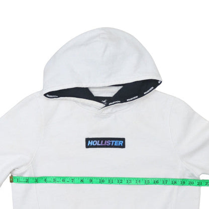 Mens UK Size S Hollister White Pullover Hoodie