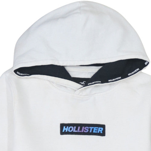 Mens UK Size S Hollister White Pullover Hoodie