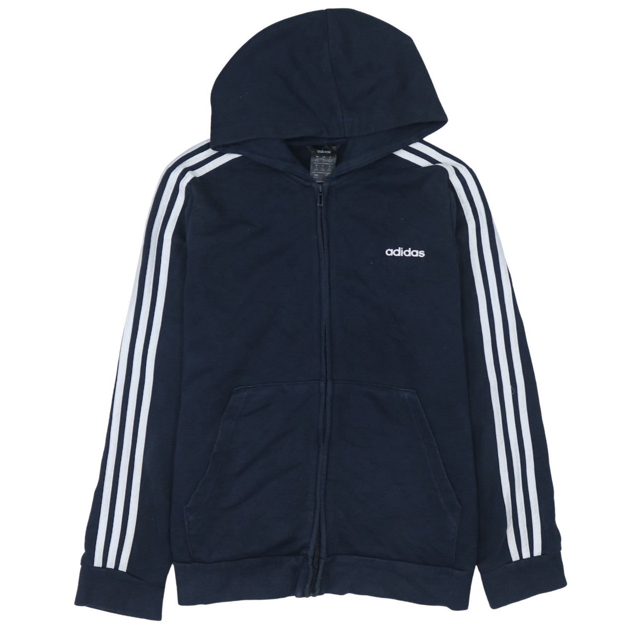 Mens UK Size XL adidas Blue Full Zip Hoodie