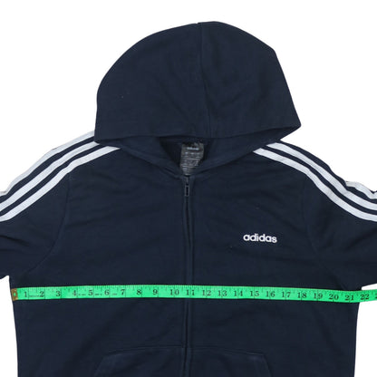 Mens UK Size XL adidas Blue Full Zip Hoodie