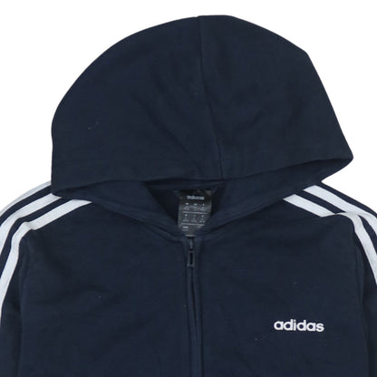 Mens UK Size XL adidas Blue Full Zip Hoodie