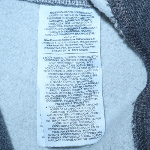 Mens UK Size M Nike Grey Pullover Hoodie