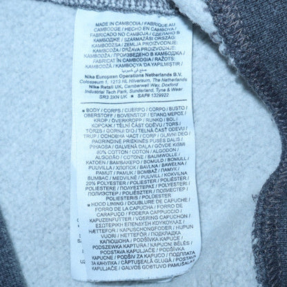 Mens UK Size M Nike Grey Pullover Hoodie